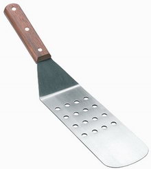 Obracečka INOX perfor. dřev.ruk.  37cm M-906
